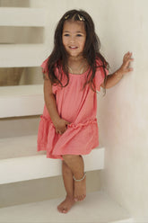 MINI JAIME LINEN DRESS (Peach)